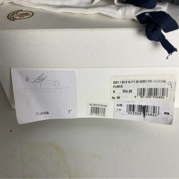 Moncler Flavia Sport Dad Sandals Black 39/9 - Picture 5 of 13